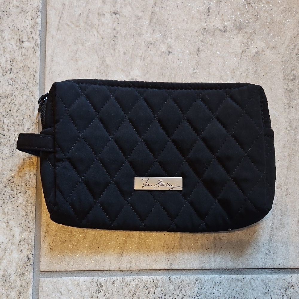 Vera Bradley Quilted Black Pouch